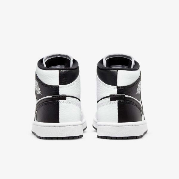 Nike Air Jordan 1 Mid Tops Se Sko Dame Hvite Svarte