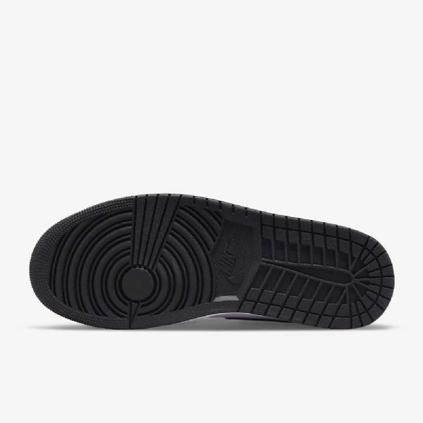 Nike Air Jordan 1 Mid Tops Se Sko Herre Svarte Hvite Korall