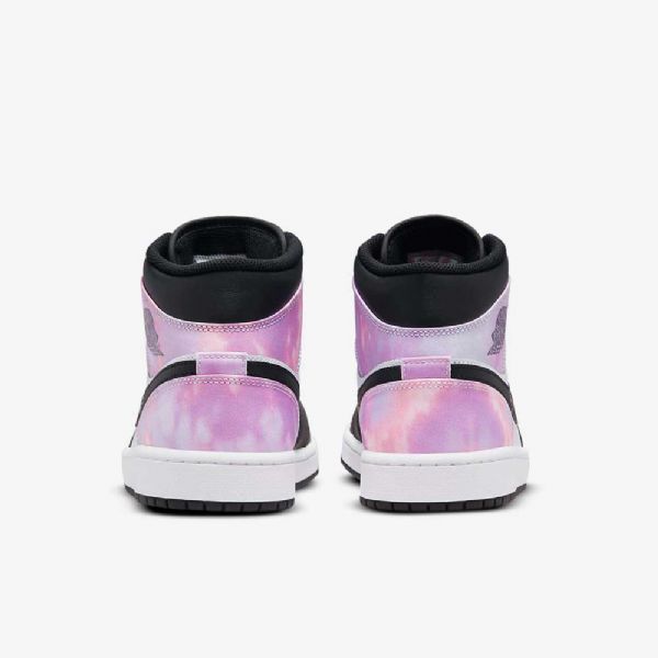 Nike Air Jordan 1 Mid Tops Se Sko Herre Svarte Hvite Korall