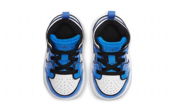 Nike Air Jordan 1 Mid Tops Se Td Retro Basketball Shoes Barn Blå