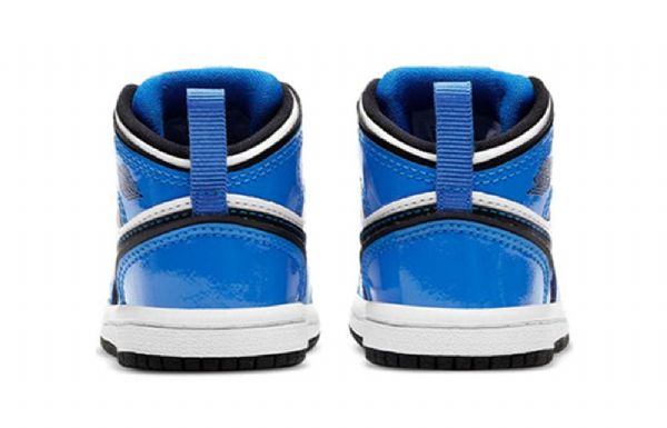 Nike Air Jordan 1 Mid Tops Se Td Retro Basketball Shoes Barn Blå