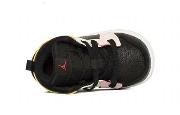 Nike Air Jordan 1 Mid Tops Se Td Retro Basketball Shoes Barn Svarte Grønn Rød
