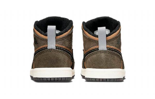 Nike Air Jordan 1 Mid Tops Se Td Sko Barn Brune