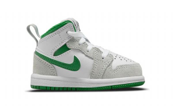 Nike Air Jordan 1 Mid Tops Se Td Sko Barn Grå Grønn