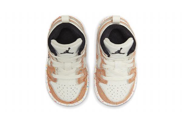 Nike Air Jordan 1 Mid Tops Se Td Sko Barn Khaki Hvite
