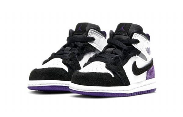 Nike Air Jordan 1 Mid Tops Se Td Sko Barn Lilla