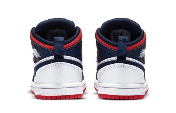 Nike Air Jordan 1 Mid Tops Se Td Sko Barn Marineblå Hvite