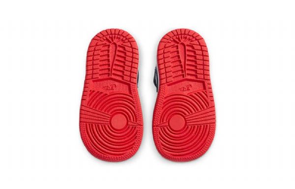 Nike Air Jordan 1 Mid Tops Se Td Sko Barn Marineblå Hvite