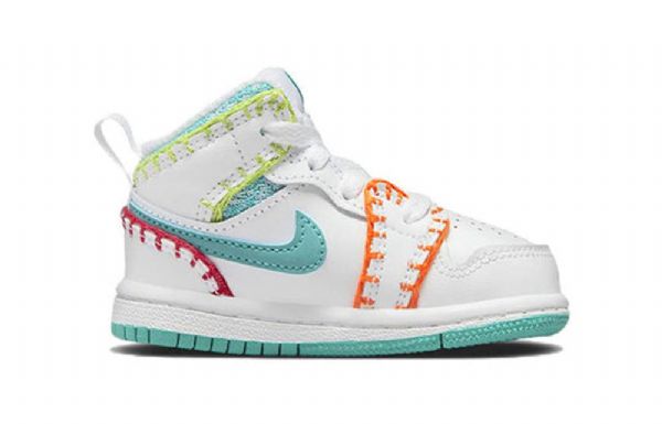 Nike Air Jordan 1 Mid Tops Se Td Sko Barn Multicolor