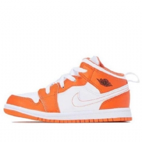 Nike Air Jordan 1 Mid Tops Se Td Sko Barn Oransje