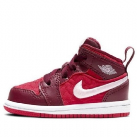 Nike Air Jordan 1 Mid Tops Se Td Sko Barn Rød