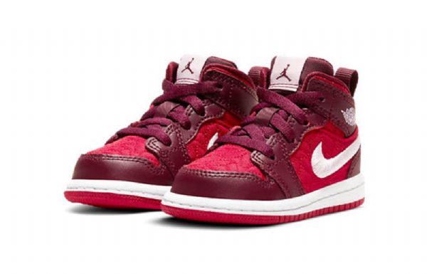 Nike Air Jordan 1 Mid Tops Se Td Sko Barn Rød