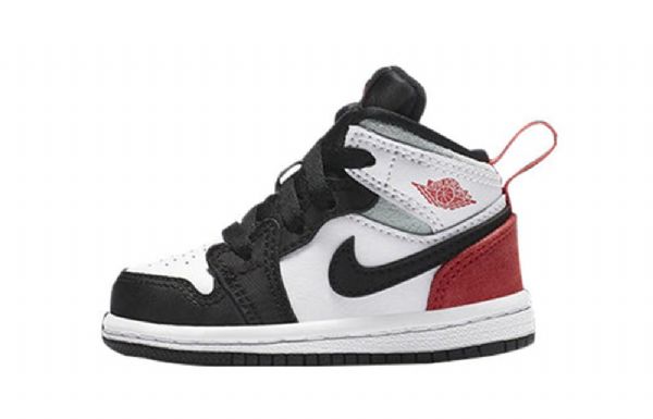 Nike Air Jordan 1 Mid Tops Se Td Sko Barn Rød Svarte