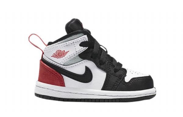 Nike Air Jordan 1 Mid Tops Se Td Sko Barn Rød Svarte