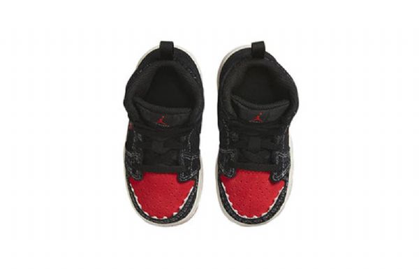 Nike Air Jordan 1 Mid Tops Se Td Sko Barn Svarte