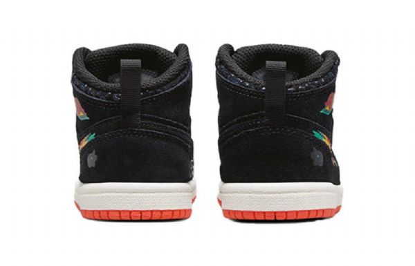 Nike Air Jordan 1 Mid Tops Se Td Sko Barn Svarte