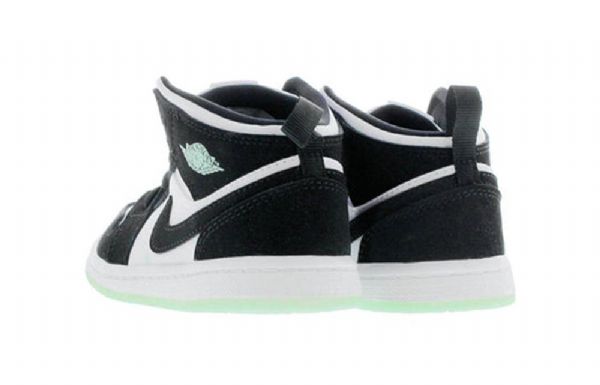 Nike Air Jordan 1 Mid Tops Se Td Sko Barn Svarte Grønn Rød