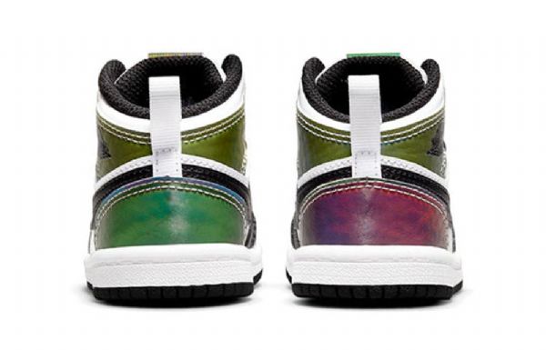 Nike Air Jordan 1 Mid Tops Se Td Sko Barn Svarte Hvite