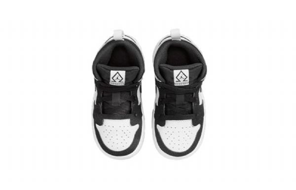Nike Air Jordan 1 Mid Tops Se Td Sko Barn Svarte Hvite