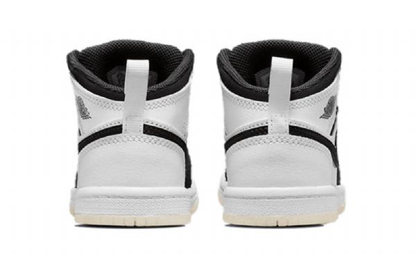 Nike Air Jordan 1 Mid Tops Se Td Sko Barn Svarte Hvite