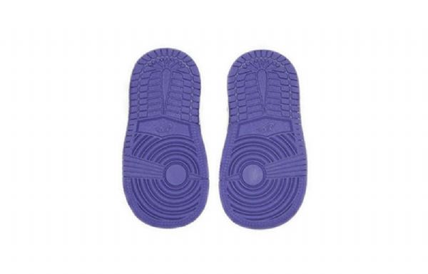 Nike Air Jordan 1 Mid Tops Se Td Sko Barn Svarte Lilla
