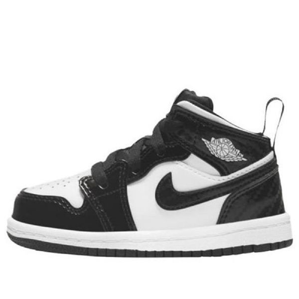 Nike Air Jordan 1 Mid Tops Se Td Sko Herre Svarte Hvite