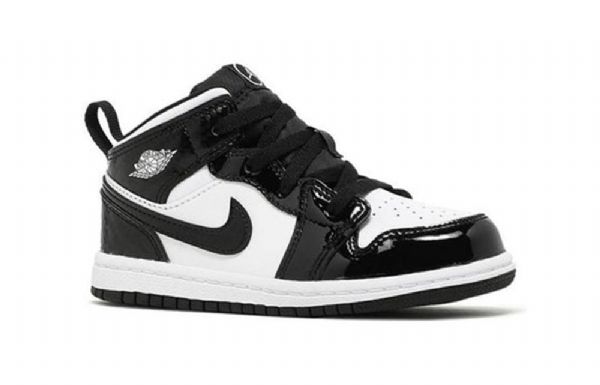 Nike Air Jordan 1 Mid Tops Se Td Sko Herre Svarte Hvite