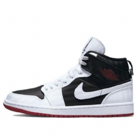 Nike Air Jordan 1 Mid Tops Se Utility Retro Basketball Shoes Dame Hvite Svarte Rød