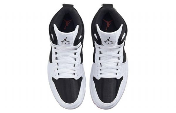 Nike Air Jordan 1 Mid Tops Se Utility Retro Basketball Shoes Dame Hvite Svarte Rød