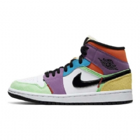 Nike Air Jordan 1 Mid Tops Secolor Sko Herre Multicolor