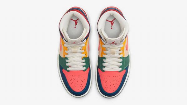 Nike Air Jordan 1 Mid Tops Seven-colour Sko Dame Multicolor