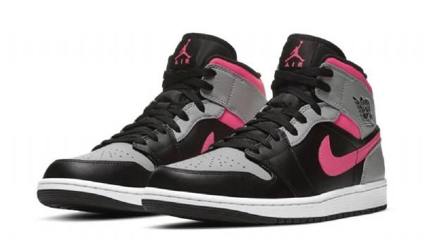 Nike Air Jordan 1 Mid Tops Shadow Sko Dame Rosa