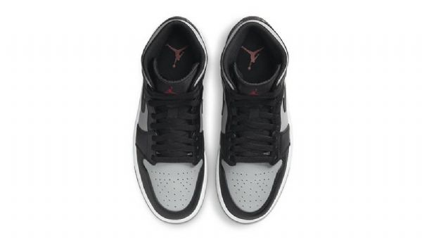 Nike Air Jordan 1 Mid Tops Shadow Sko Herre Svarte Grå
