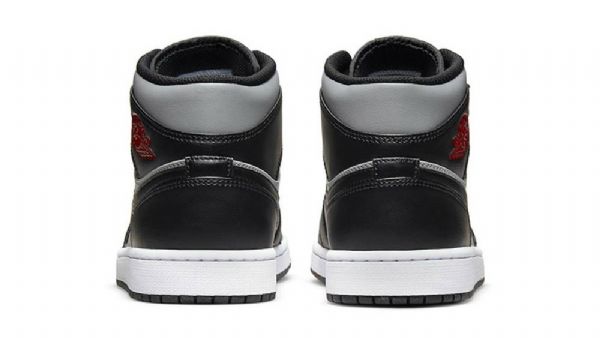 Nike Air Jordan 1 Mid Tops Shadow Sko Herre Svarte Grå