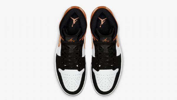 Nike Air Jordan 1 Mid Tops Shatteredboard Sko Herre Oransje Svarte