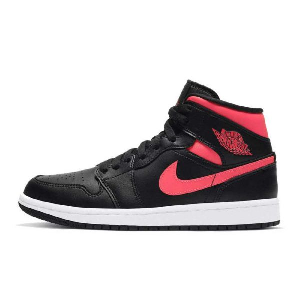 Nike Air Jordan 1 Mid Tops Siren Sko Dame Svarte Rød