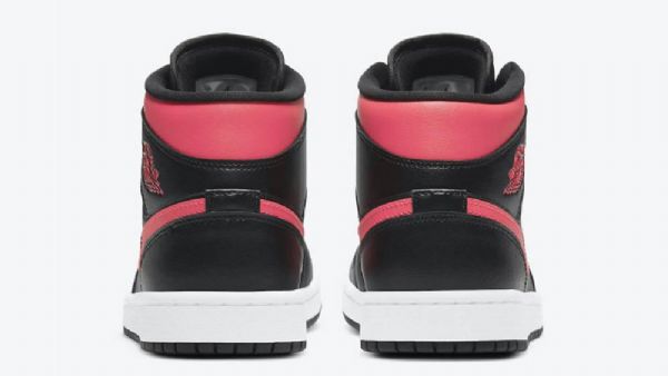Nike Air Jordan 1 Mid Tops Siren Sko Herre Svarte Rød