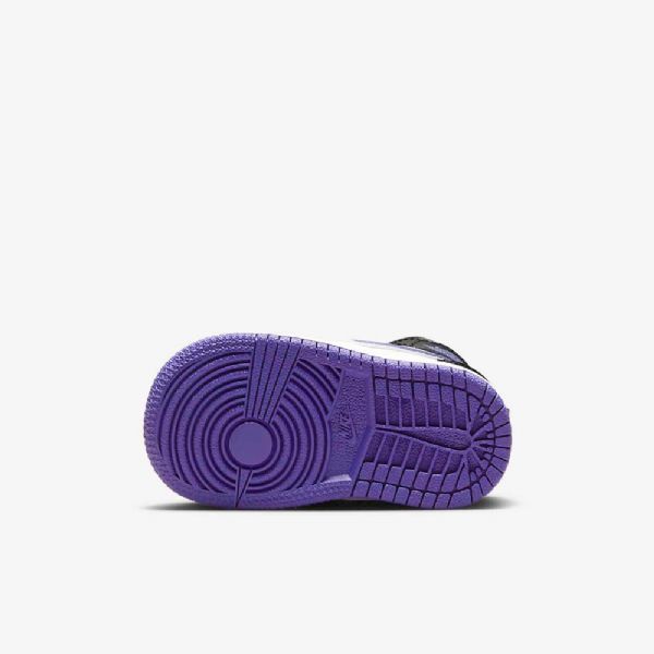 Nike Air Jordan 1 Mid Tops Sko Barn Gul Svarte