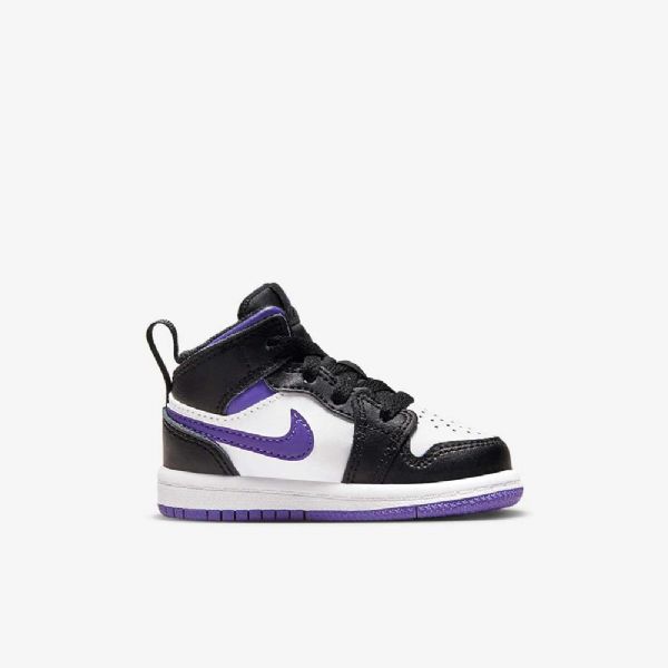 Nike Air Jordan 1 Mid Tops Sko Barn Gul Svarte