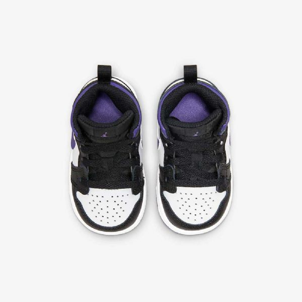 Nike Air Jordan 1 Mid Tops Sko Barn Gul Svarte