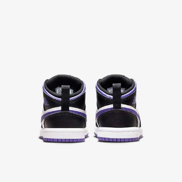 Nike Air Jordan 1 Mid Tops Sko Barn Gul Svarte
