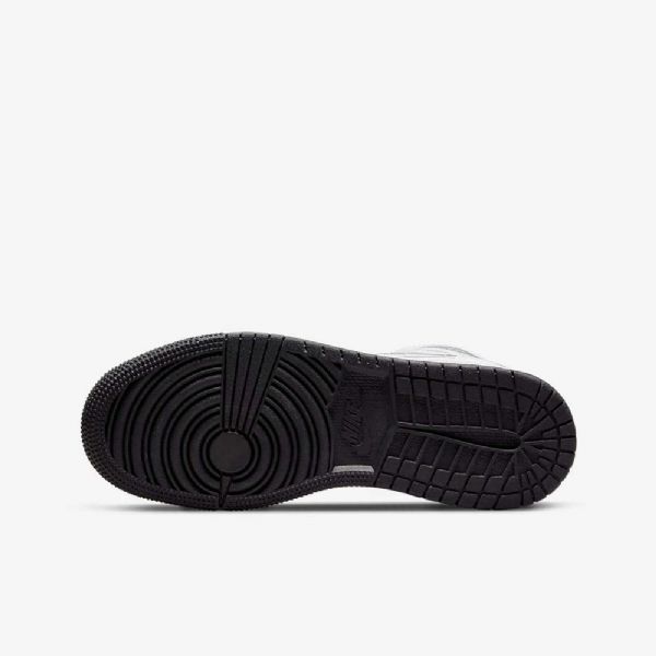Nike Air Jordan 1 Mid Tops Sko Barn Hvite Svarte