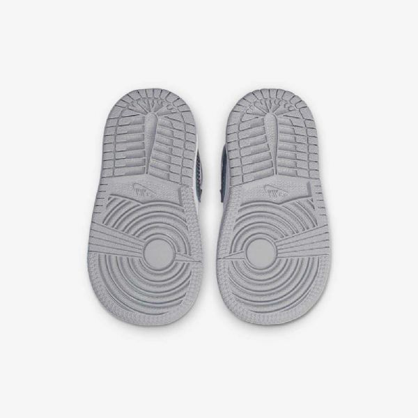 Nike Air Jordan 1 Mid Tops Sko Barn Lyse Grå Hvite