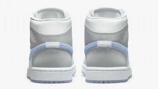 Nike Air Jordan 1 Mid Tops Sko Dame Grå Blå