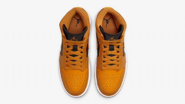 Nike Air Jordan 1 Mid Tops Sko Dame Gul Gull