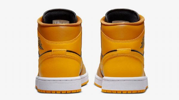 Nike Air Jordan 1 Mid Tops Sko Dame Gul Gull