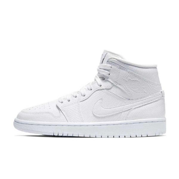 Nike Air Jordan 1 Mid Tops Sko Dame Hvite