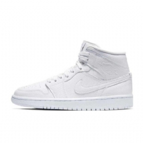 Nike Air Jordan 1 Mid Tops Sko Dame Hvite