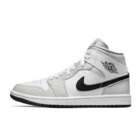 Nike Air Jordan 1 Mid Tops Sko Dame Lyse Grå