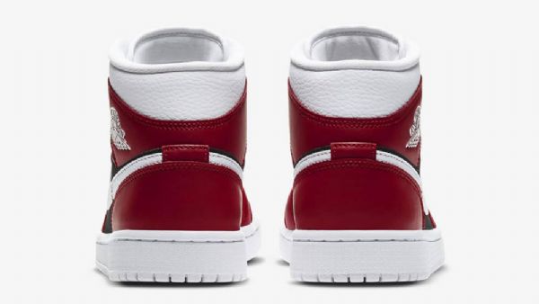 Nike Air Jordan 1 Mid Tops Sko Dame Rød Svarte